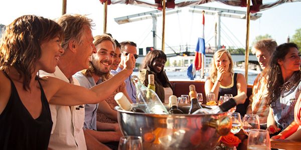 Canal cruise boat tour with drinks and unlimited open bar